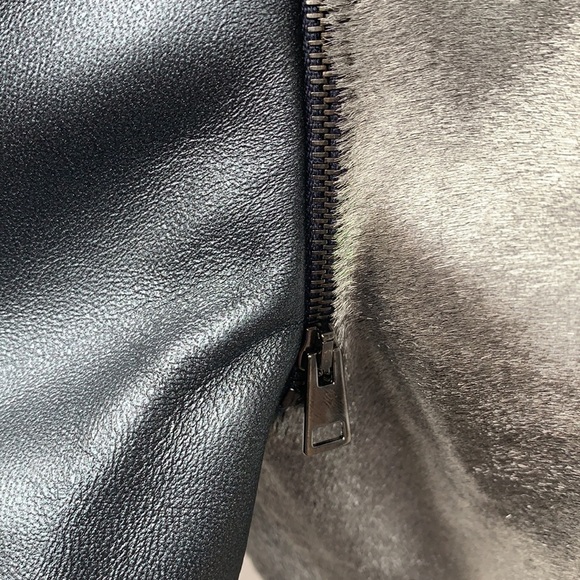 MCM silver calf leather bomber jacket Size M NWT - Picture 5 of 8